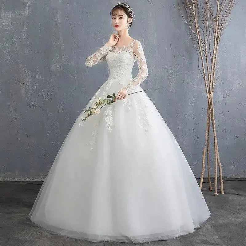 Wedding dress for women Bride Long Sleeves Princess wedding dresses