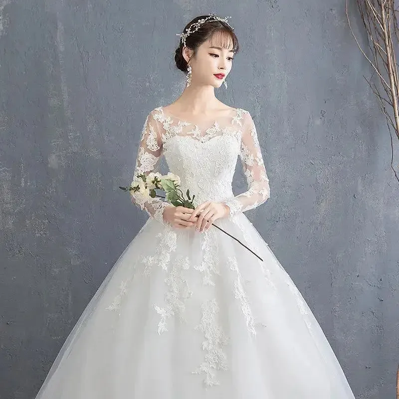Wedding dress for women Bride Long Sleeves Princess wedding dresses