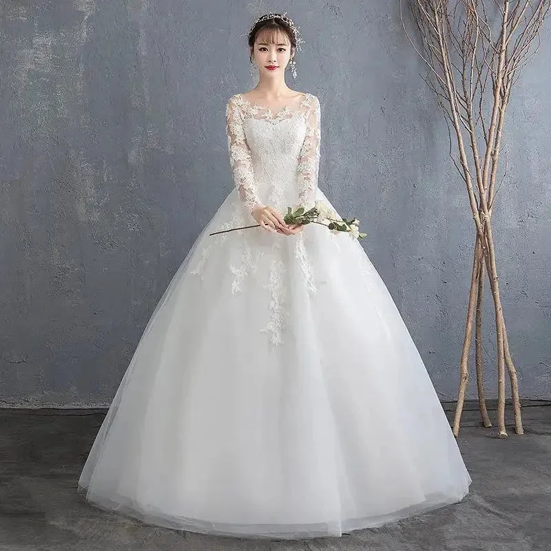 Wedding dress for women Bride Long Sleeves Princess wedding dresses