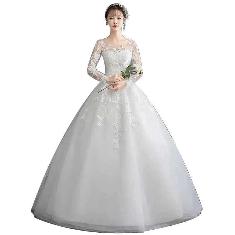 Wedding dress for women Bride Long Sleeves Princess wedding dresses