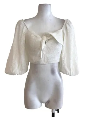 White Textured Blouse LB