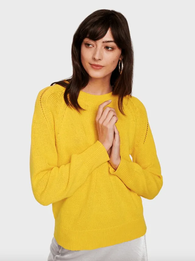 White   Warren - Raglan Crewneck Sunbeam