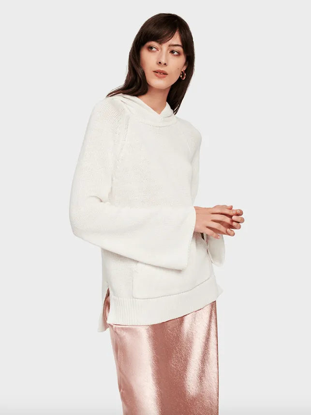White   Warren - Raglan Pocket  Hoodie White