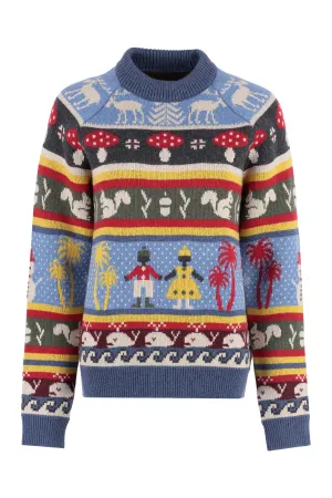 Winter Friends crew-neck sweater