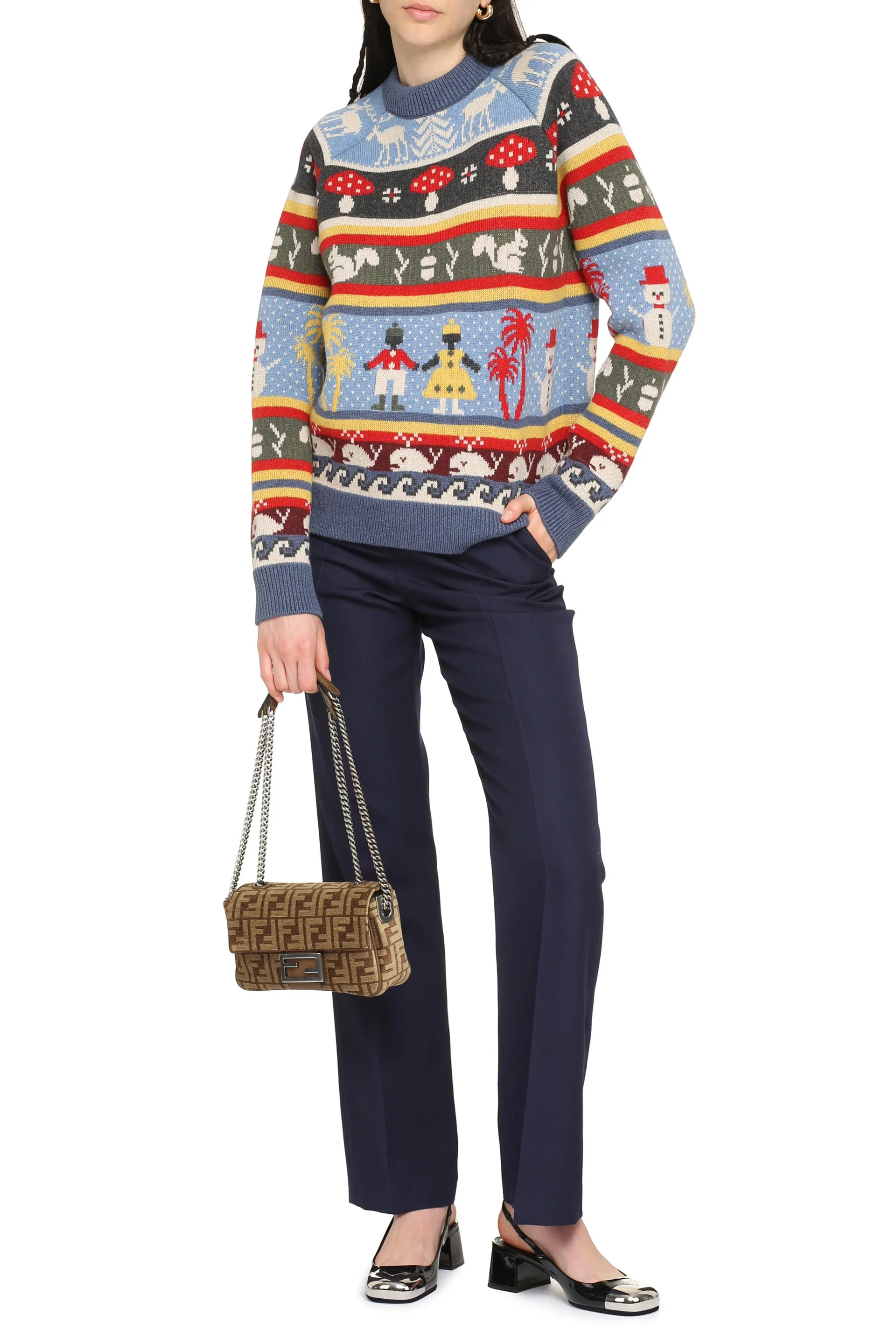 Winter Friends crew-neck sweater