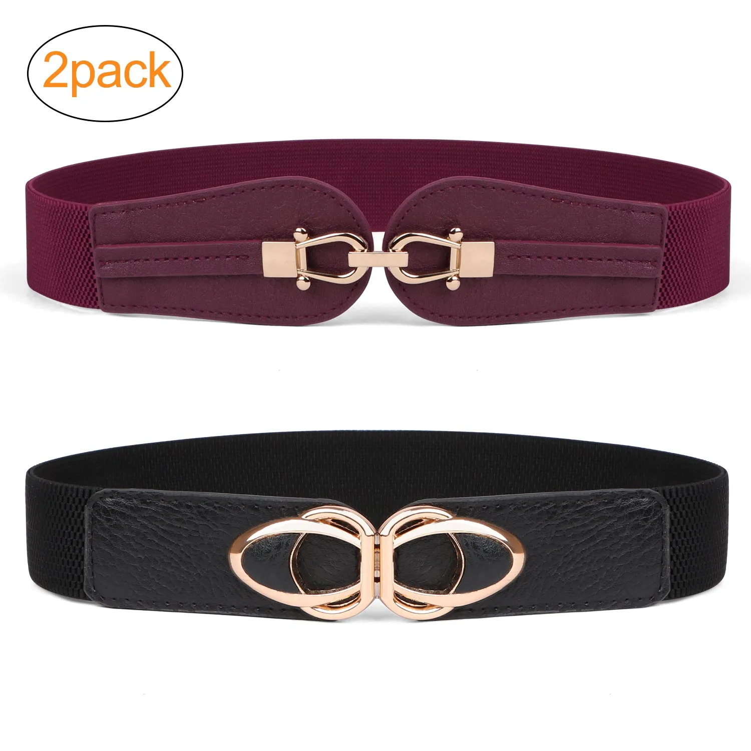 Women Stretchy Wide Waist Belt for Dress Ladies Elastic Cinch Retro Belt by JASGOOD