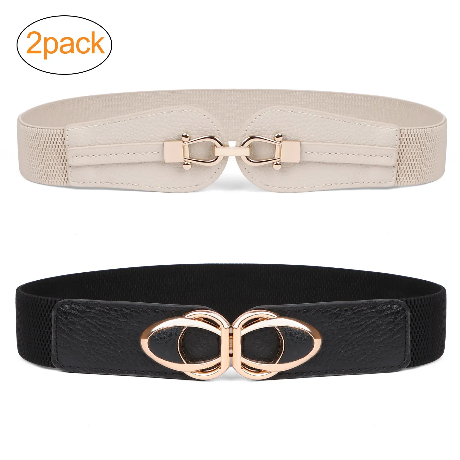 Women Stretchy Wide Waist Belt for Dress Ladies Elastic Cinch Retro Belt by JASGOOD