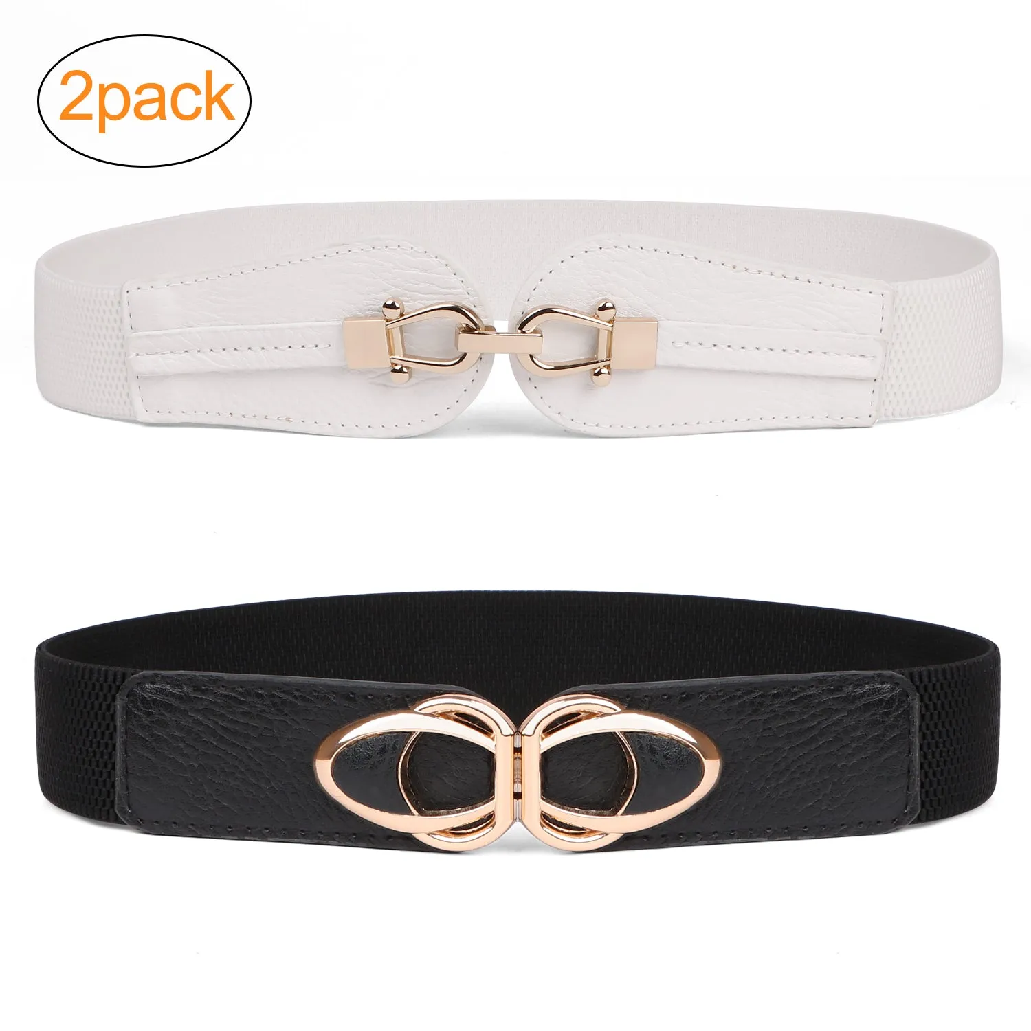 Women Stretchy Wide Waist Belt for Dress Ladies Elastic Cinch Retro Belt by JASGOOD