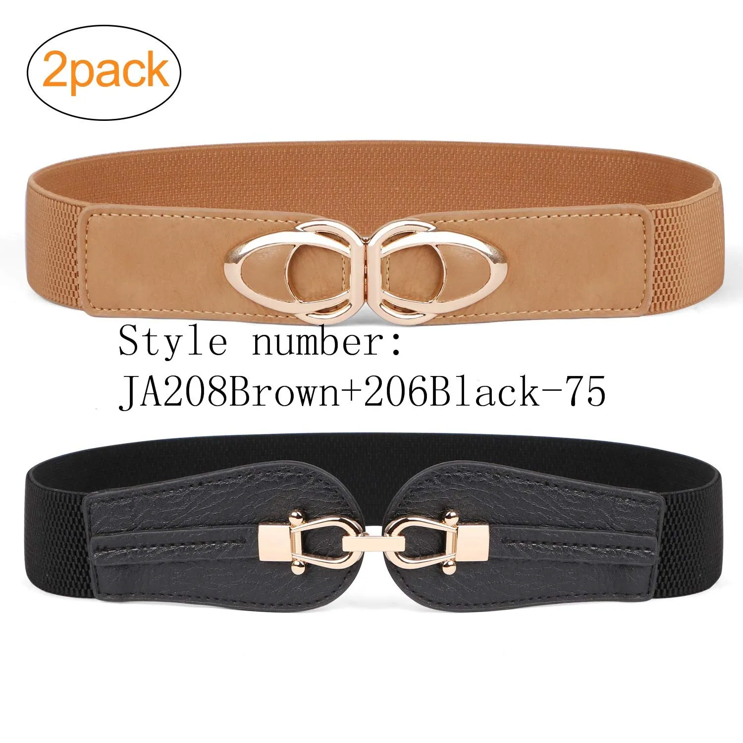 Women Stretchy Wide Waist Belt for Dress Ladies Elastic Cinch Retro Belt by JASGOOD