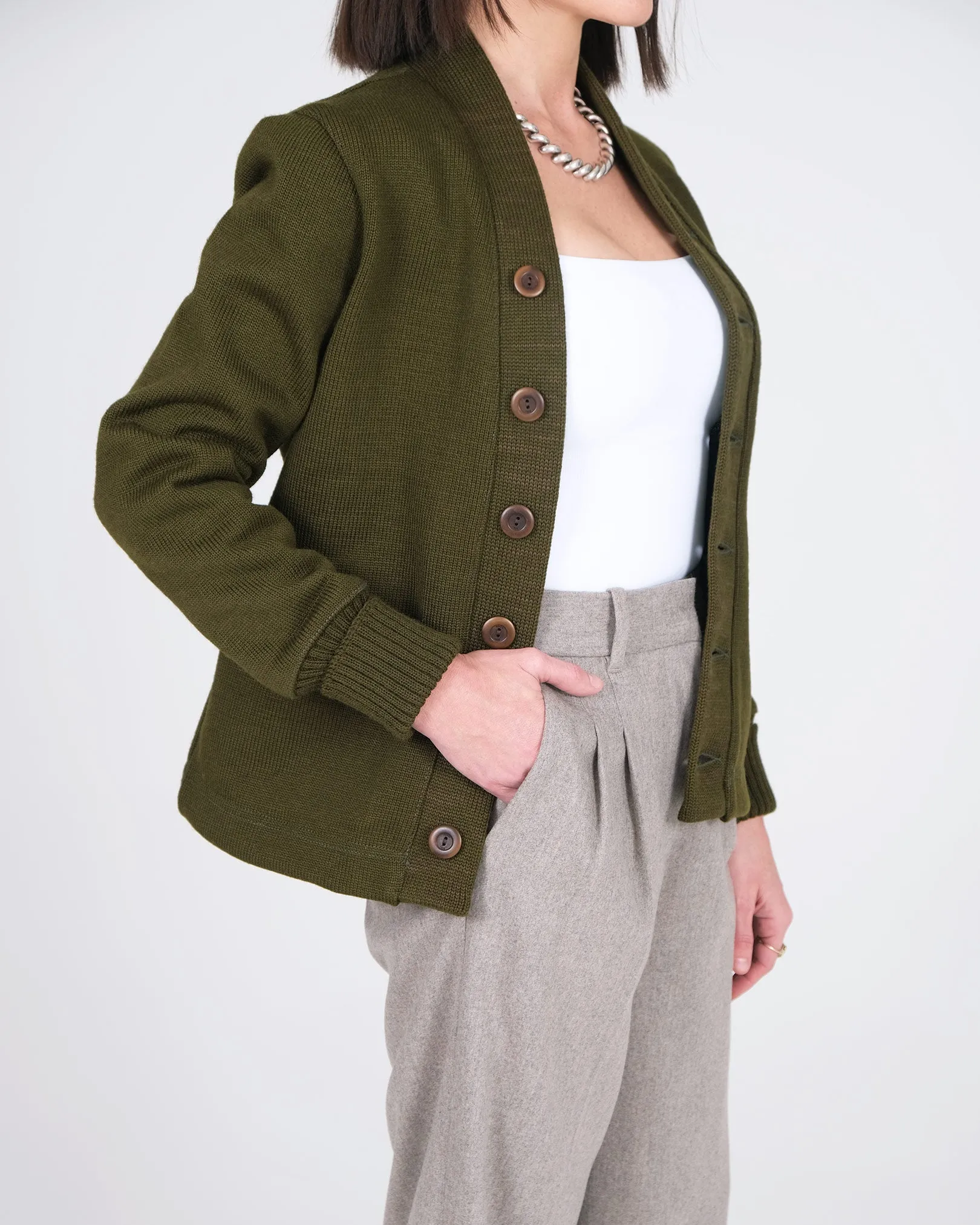 Women's Classic Cardigan - Loden