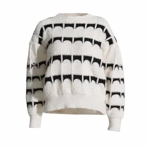 Women's Crew Neck Color Block Sweater Casual Sweater