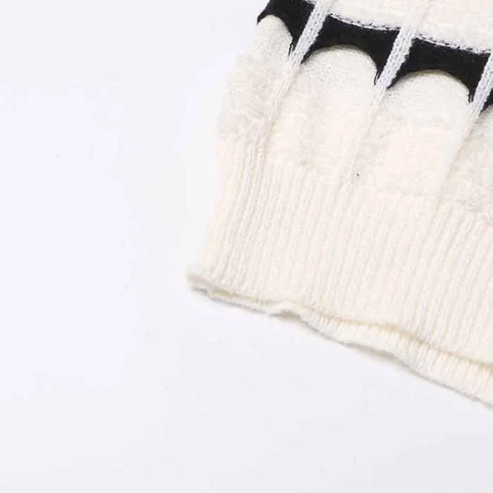 Women's Crew Neck Color Block Sweater Casual Sweater