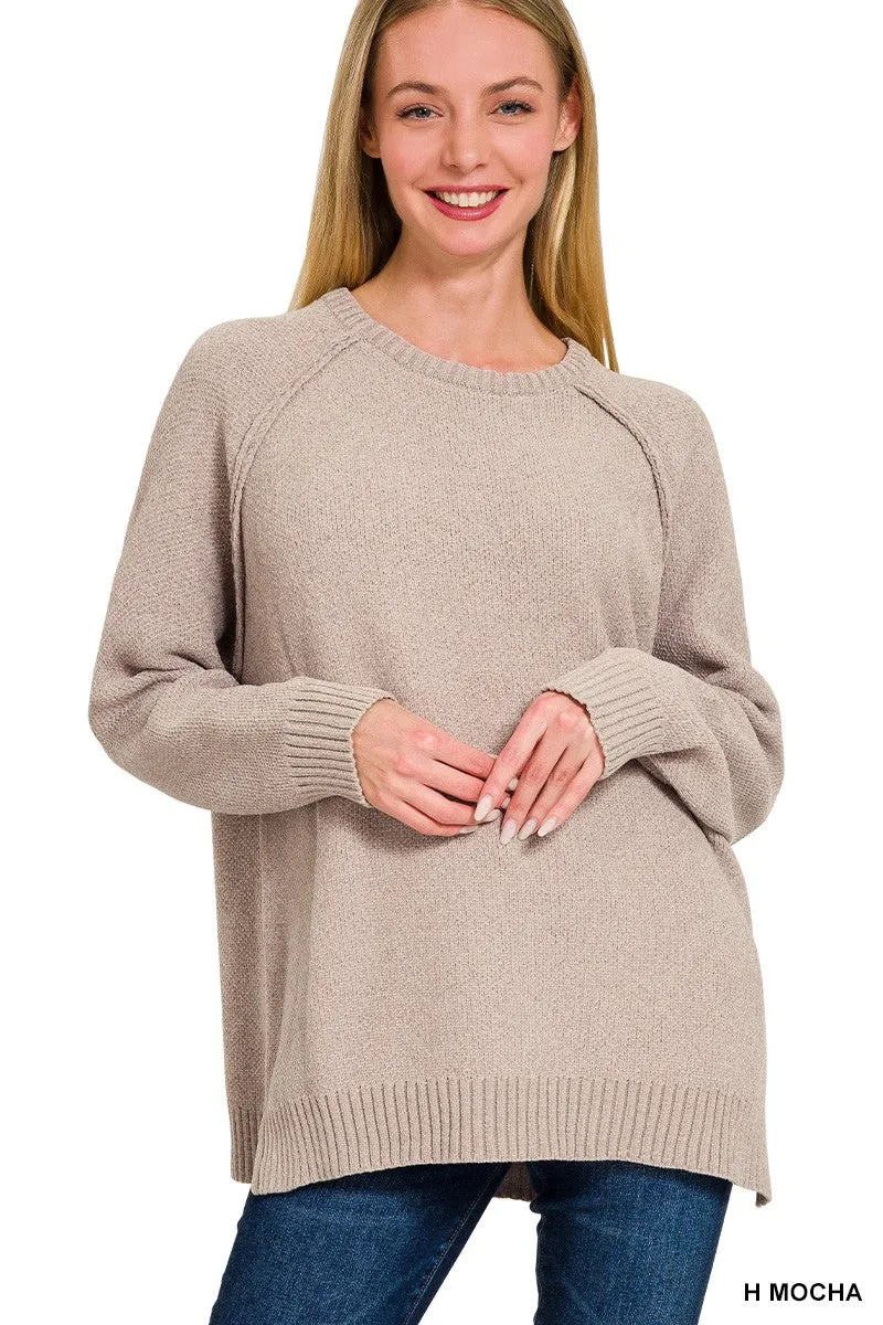 Wrapped up in Softness Chenille Raglan Sweater - Final Sale**