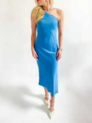 Yvonne Satin Halter Dress
